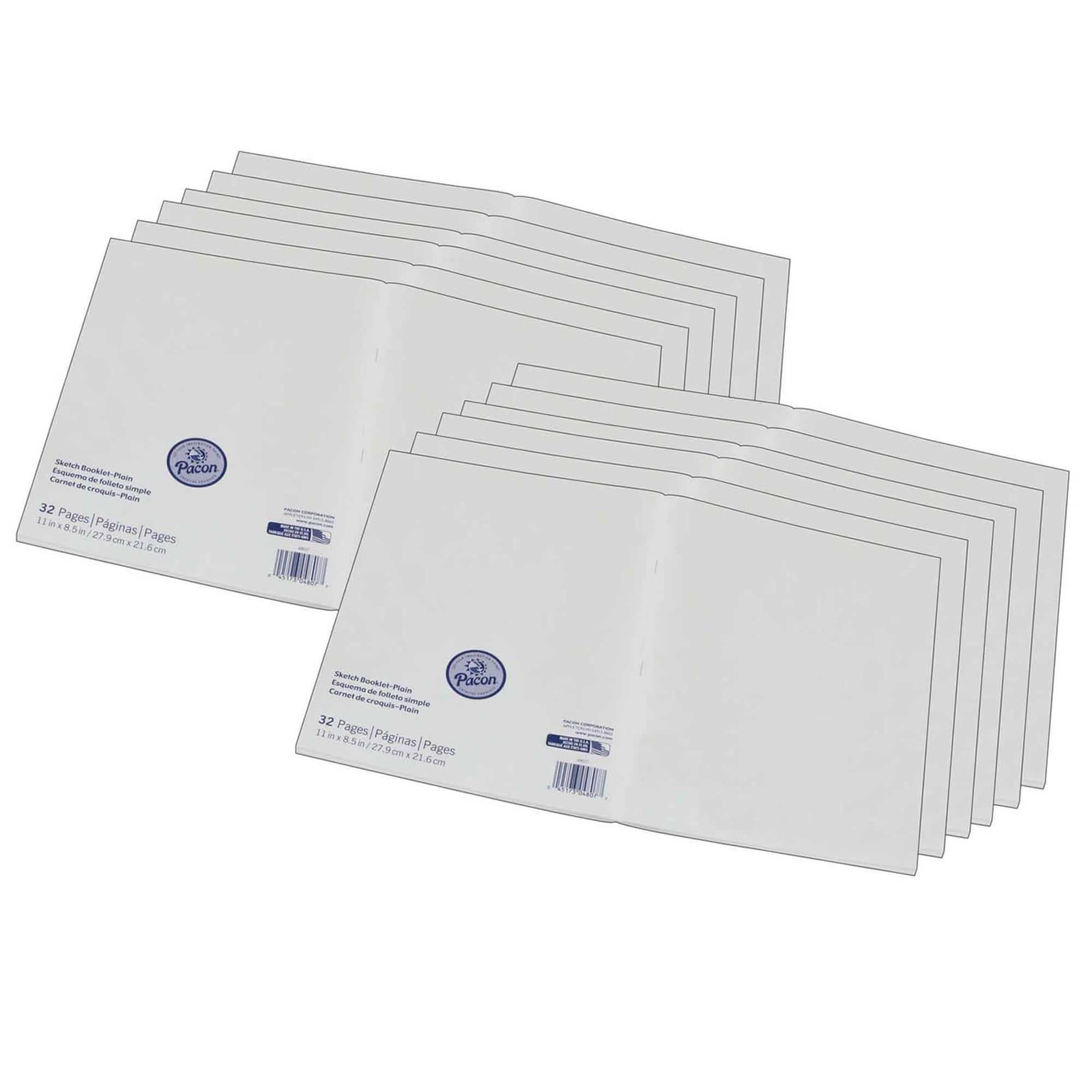 Art Street® 11" x 8.5" Beginner Plain Sketch Booklet, 12ct.